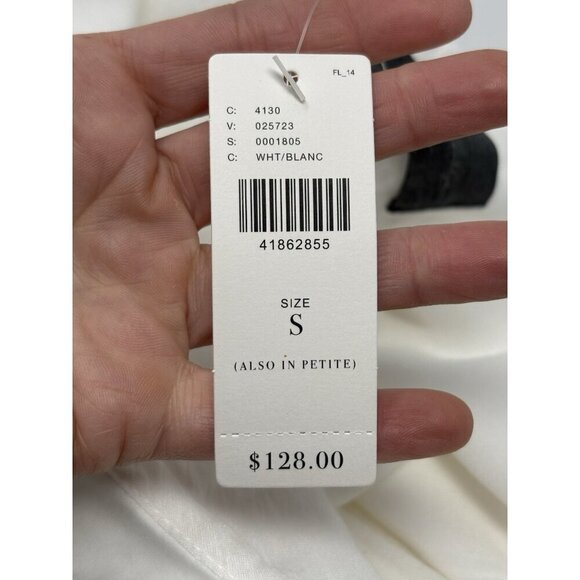 NWT Sunday in Brooklyn Anthropologie White Ruffle One Shoulder Mini Dress Sz S - Picture 10 of 11